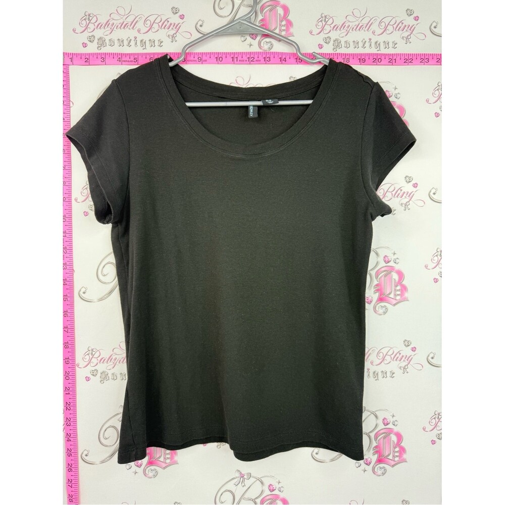 Cynthia Rowley tshirt stretchy Black Short Sleeve Tee